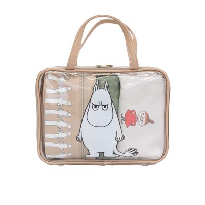 Cestovná taštička Priehľadná Cestovná Béžová [Sifre] Sada, Taštička, Taštička, Moomin, MC32.