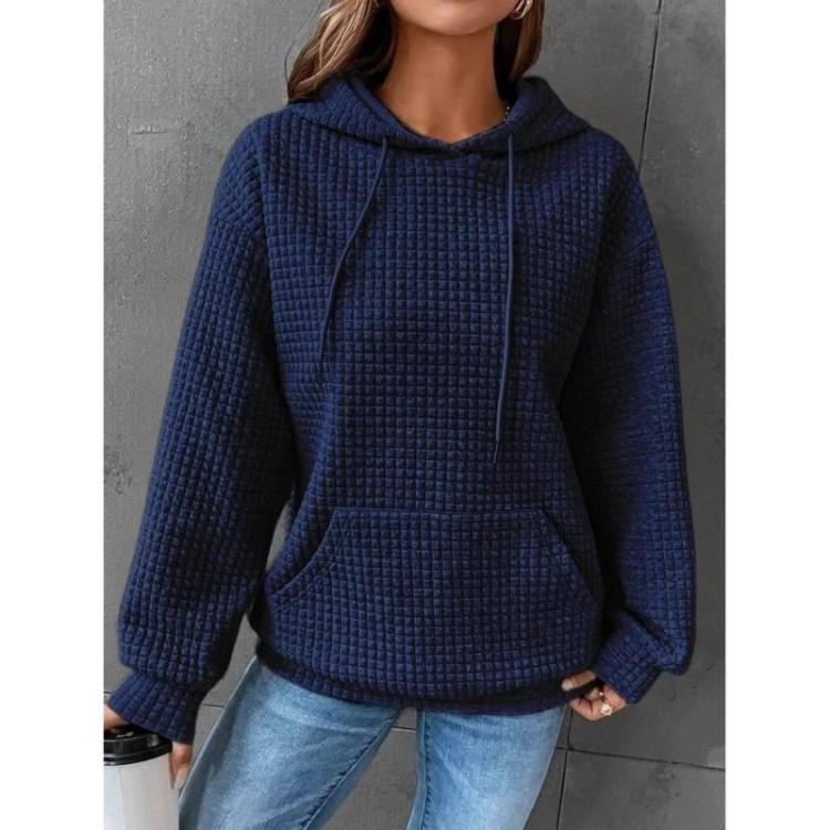 Women Hoodie Loose Long Sleeve Pullover with Kangaroo Pocket Hooded Sweatshirt