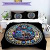 Cat Kingdom Mandala Pattern Bedding,Quilt Set Quilt Cover Pillowcase Home Birthday Gift (1 * duvet cover + 2 * pillowcase, without core)