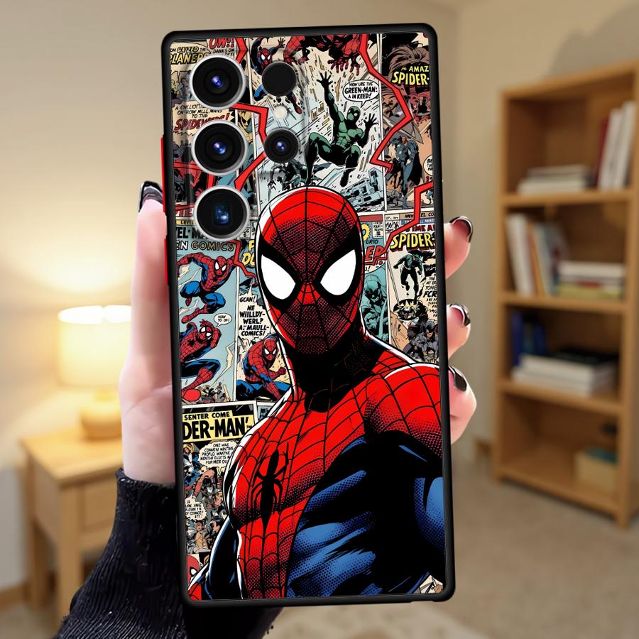 Case for Samsung Galaxy Note 20 Ultra 10+ S24 Plus S25 Ultra S21 S20 FE S23 FE S26 S22 Funda Back Phone Cover Marvel Comic