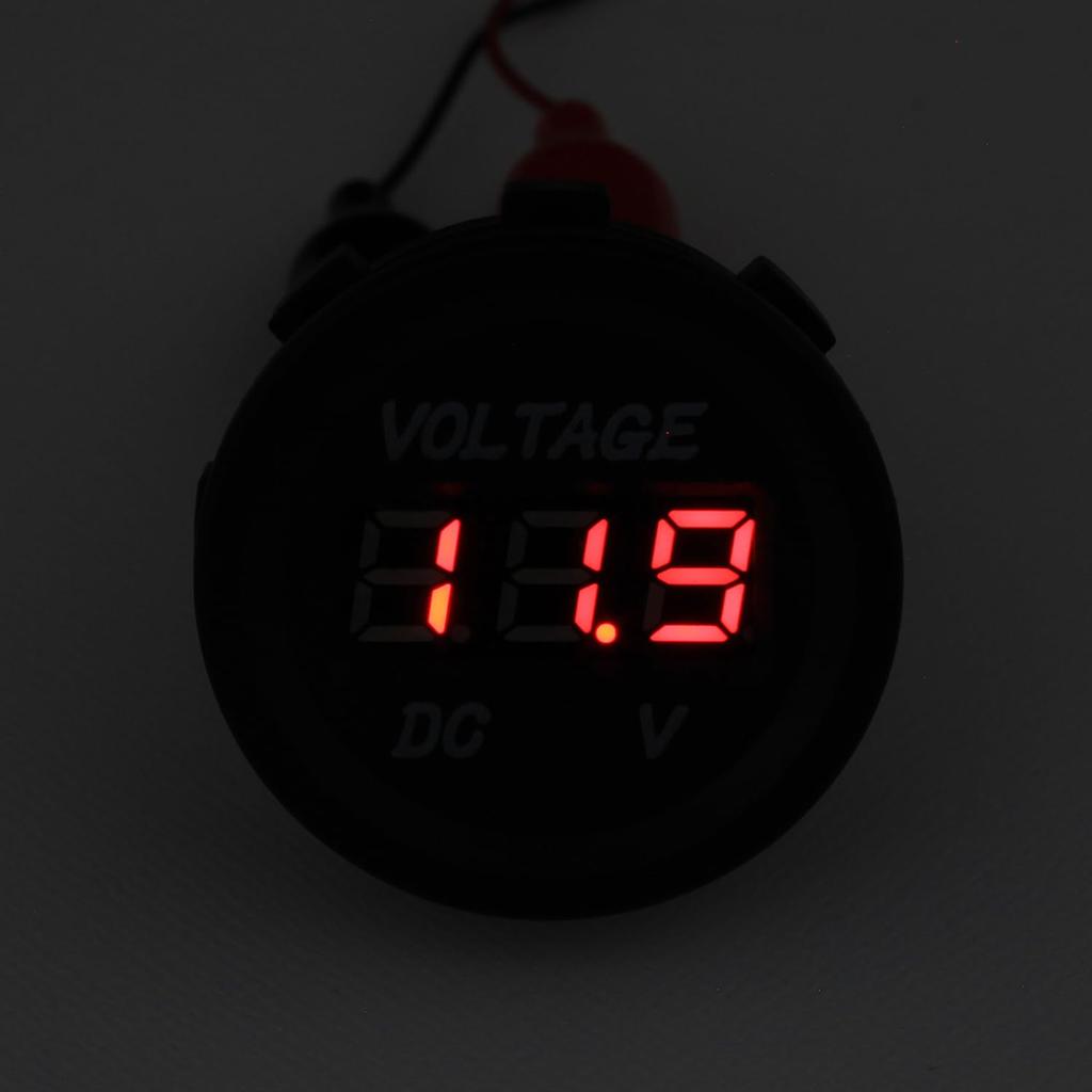 Kaito Denshi Voltmeter 12V 24V Digital LED Car Motorcycle Battery