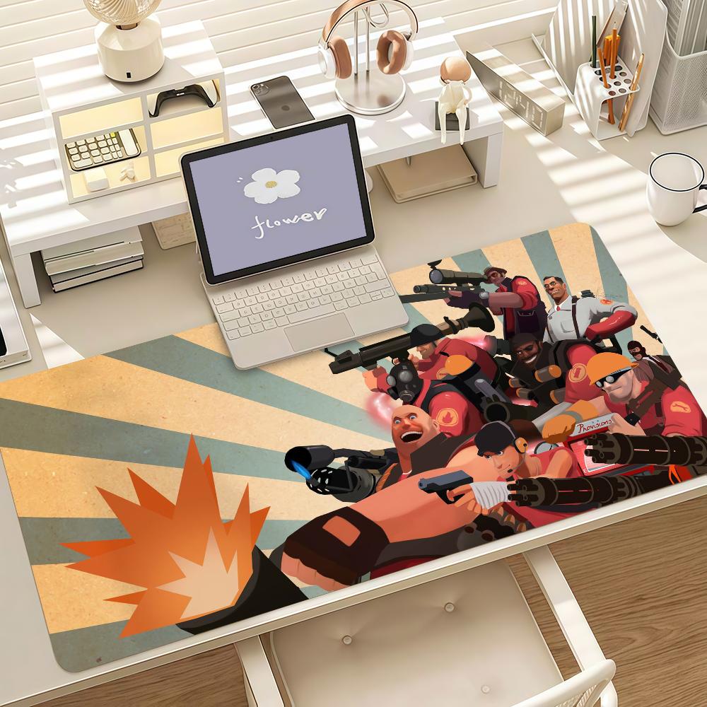 Game T-TF2 Mouse Pad Anti Slip Rubber Edge Locked Thickened Laptop Gaming Desk Mat