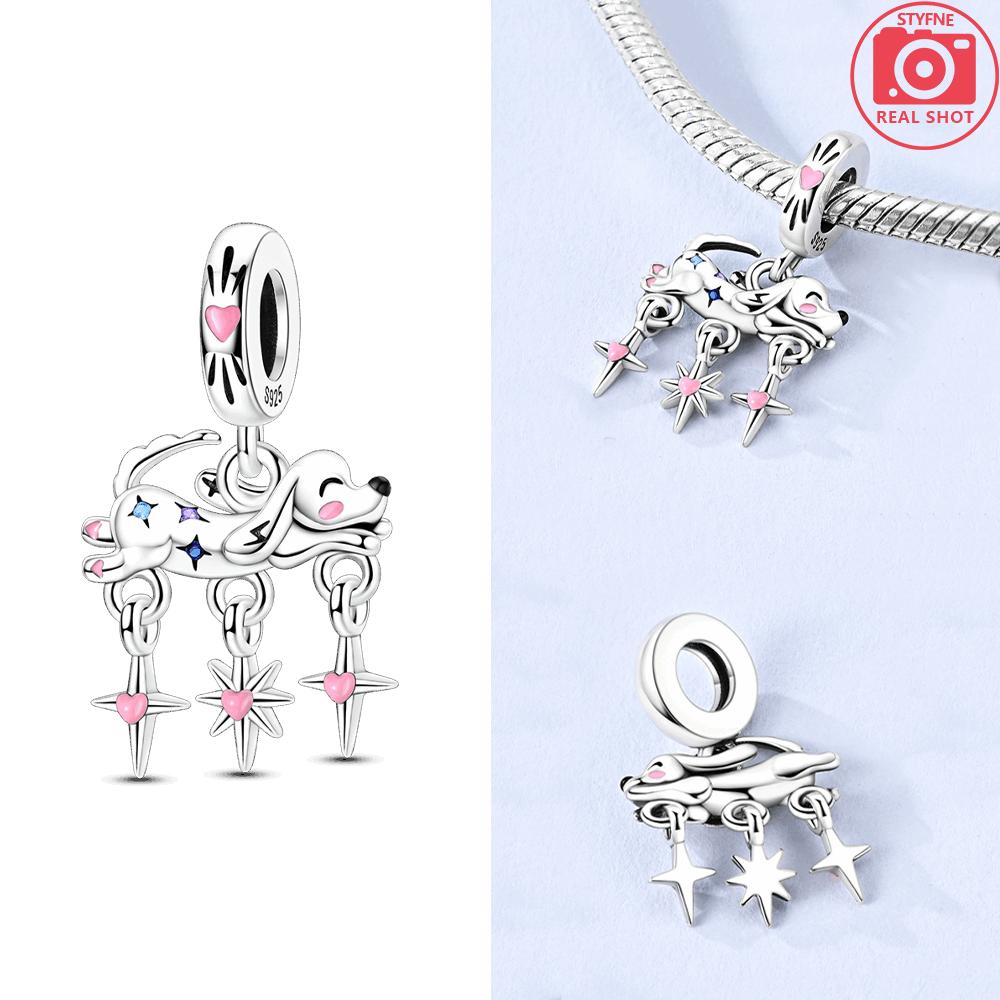 

Authentic Original Charm Bead Component Copper Metal Penguin Rabbit Blue Pendant Bead Component Dog Animal Koala Bead Components Compatible With