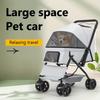Custom 4 Wheels Pet Travel Trolley Dog Jogger Stroller With Cup Holder And Storage Basket Pet Pushchair For Small Medium Cats Do