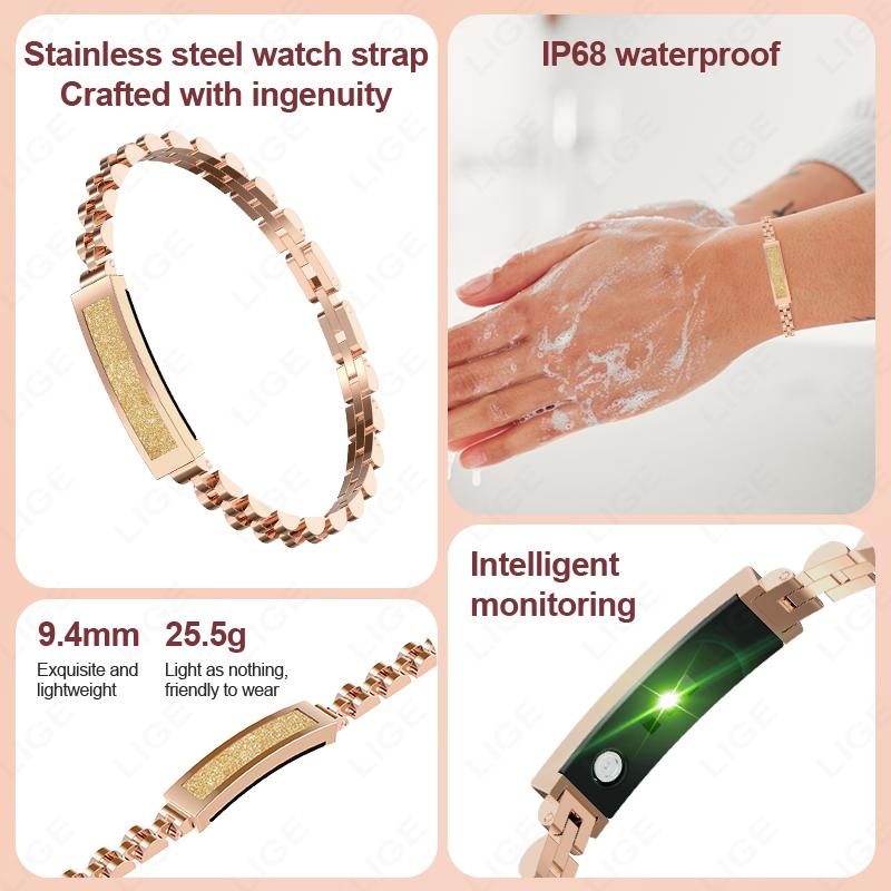 New Fashion Smartwatch For Women Heart Rate Blood Oxygen Sleep Sports IP68 Waterproof Smart Bracelet For Android IOS