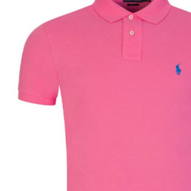 Polo Ralph Lauren Casual Solid Color Logo Embroidered Short Sleeve Polo Shirt Men Tops Pink 710536856-245