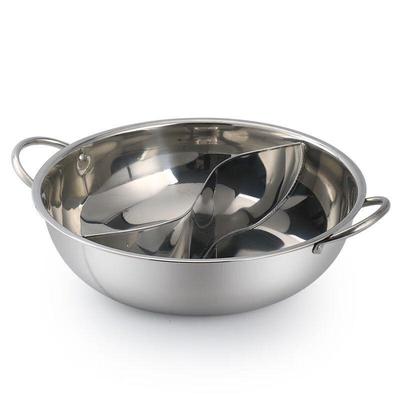 Wutuo Edelstahl 2-Fächer-Hot Pot
