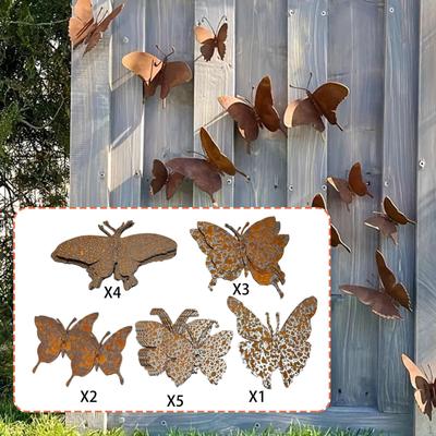 15Pcs Butterfly Wall Decor Convenient Iron Hanging Butterflies for Bedroom Living Room