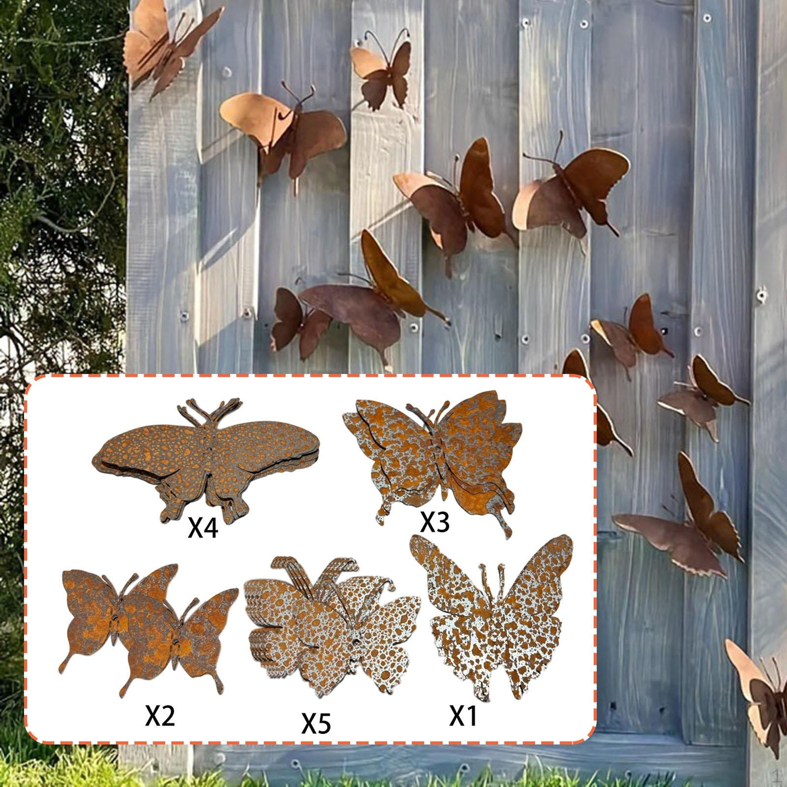 15 шт. Настенный декор в виде бабочек Удобные железные подвесные бабочки для спальни, гостиной