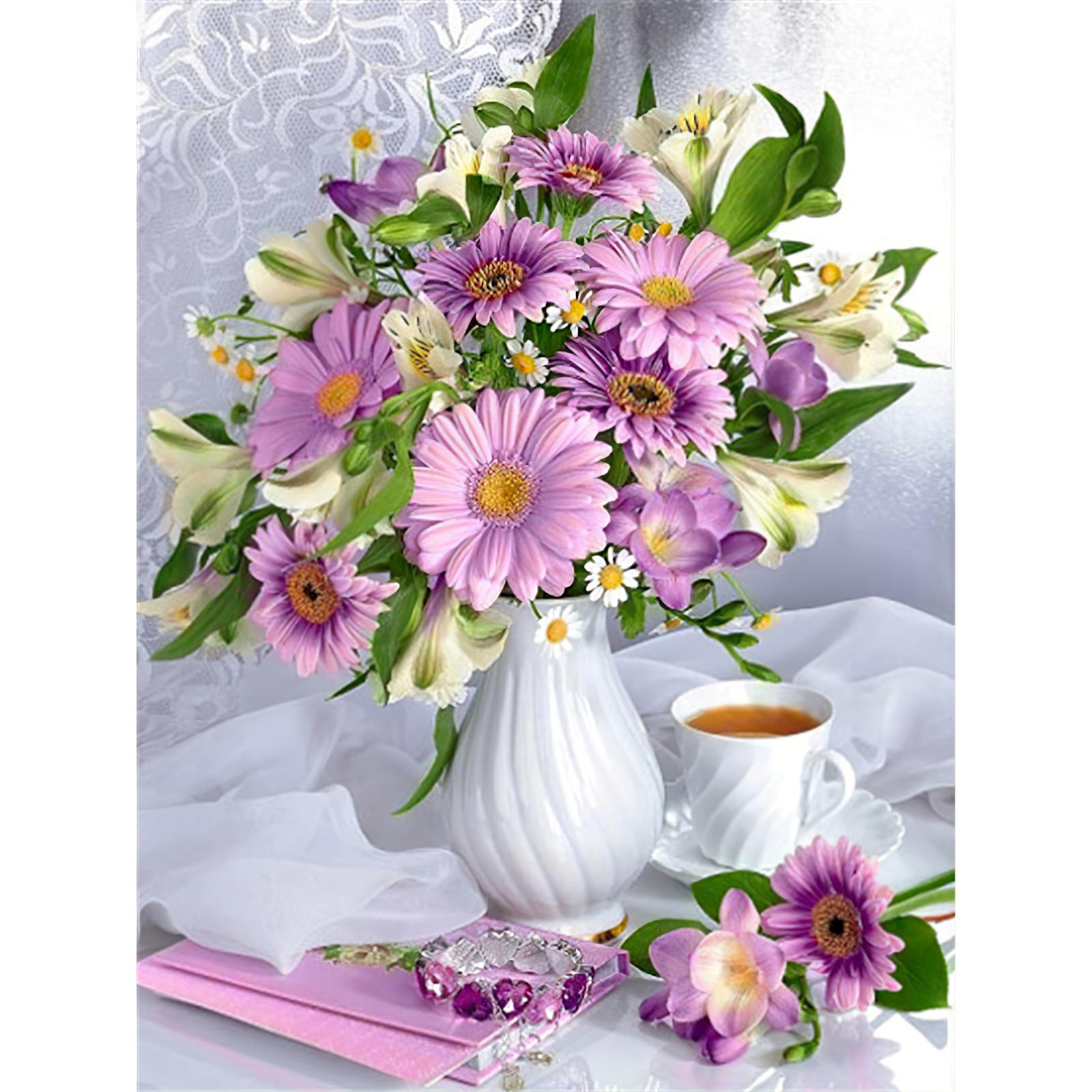 

Полный 30X40CM 5D Diy Алмазная картина Цветок Пион Вышивка Крестом Домашний Декор Подарок ручной работы 7