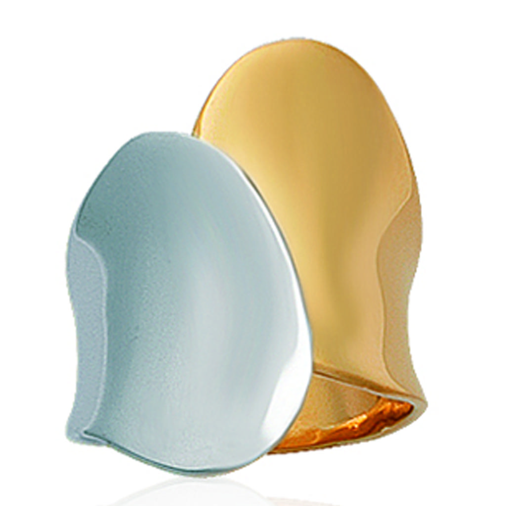 Gold Plated Ring 'Cleopatra' Golden Silver - 25 Mm