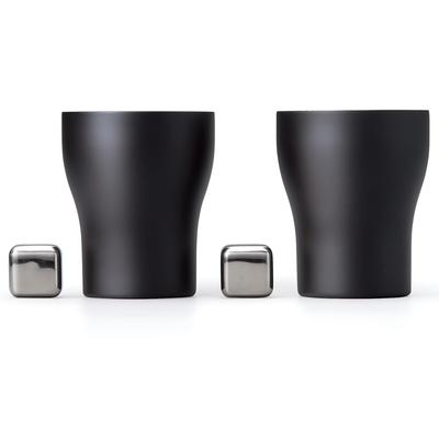 Dolce Duo Pair of Tumblers with Stainless Gift Non-Melt Ice, Boxed, Steel, 250ml, Insulated, Item, BA-1803