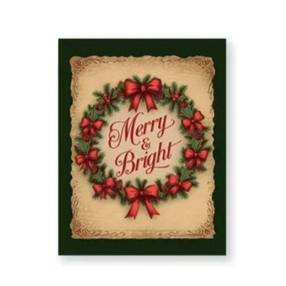 Vintage Christmas Metal Wall Decoration, Holiday Sticker Sign