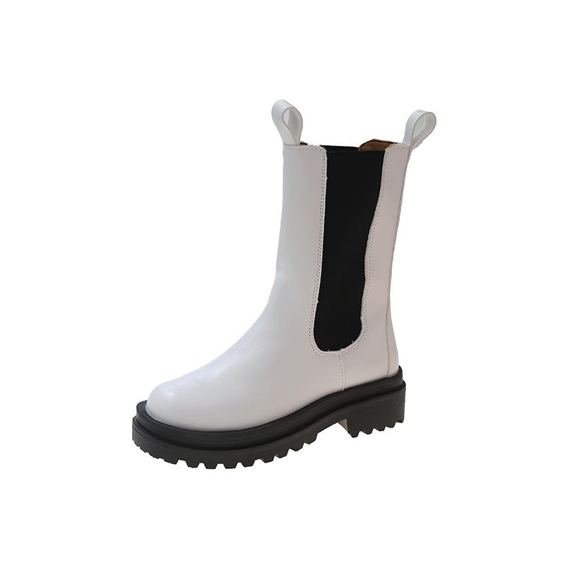 Chelsea Boots Damen Stiefeletten Klobige Winterschuhe Plateau Stiefeletten Slip On Klobiger Absatz BV Stiefel Marke Designer