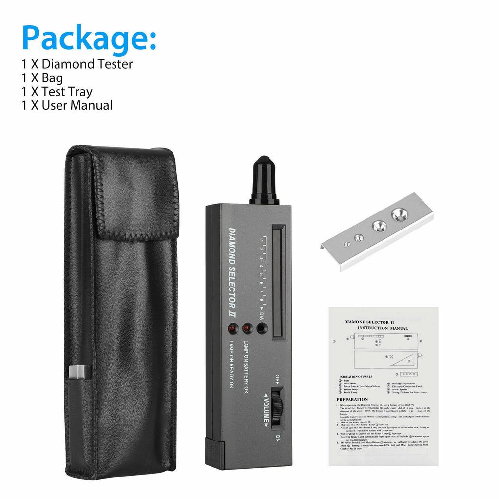 Professional Diamond Testers Diamond Detector High Accuracy Diamond Tester Pen Gem Tester (160x40x22 Mm/6.3x1.6x0.9 Inches)