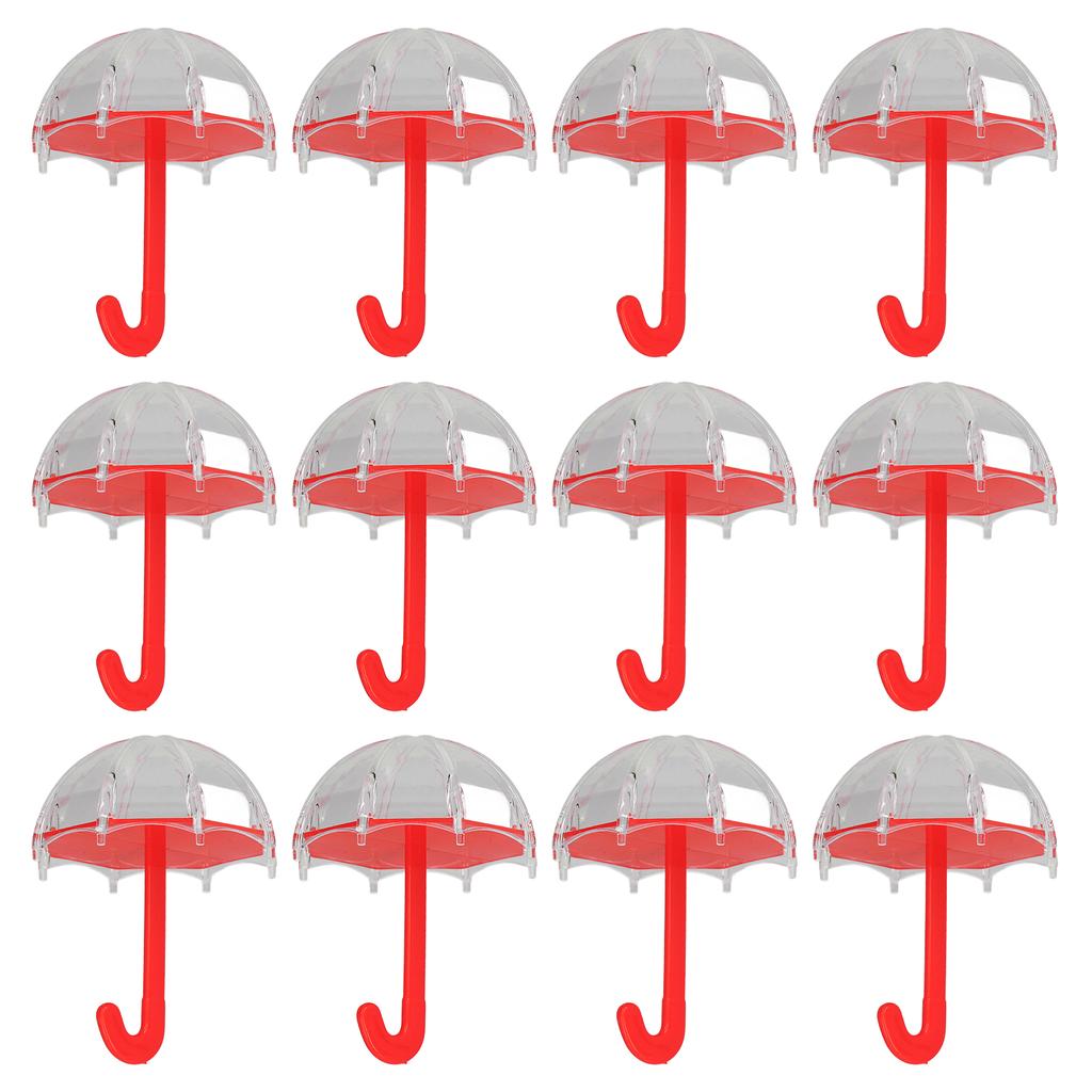 12pcs Umbrella Shaped Candy Box Portable Cute Exquisite Plastic Packaging Gift Box for Birthday Part