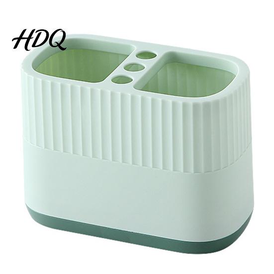 Compact Desk Organizer for Supplies Desktop Pen Holder Compartments Thickened Plastic Organizer Macaron Office Storage Color Vertical Pattern