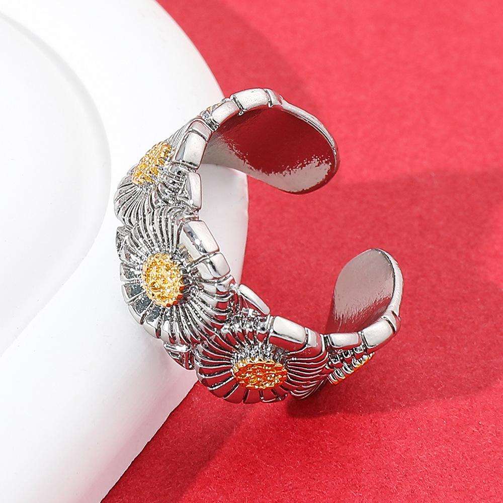Fashionable Sunflower Ring Sunflower Flower Open Ring Jewelry Fashion