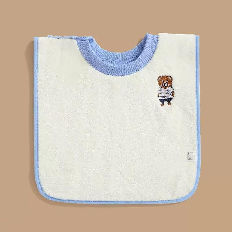 Waterproof Baby Bib & Washcloth Set: Ideal for Toothbrushing, Face Wiping, Mouthwash, and Keeps Clothes Dry.