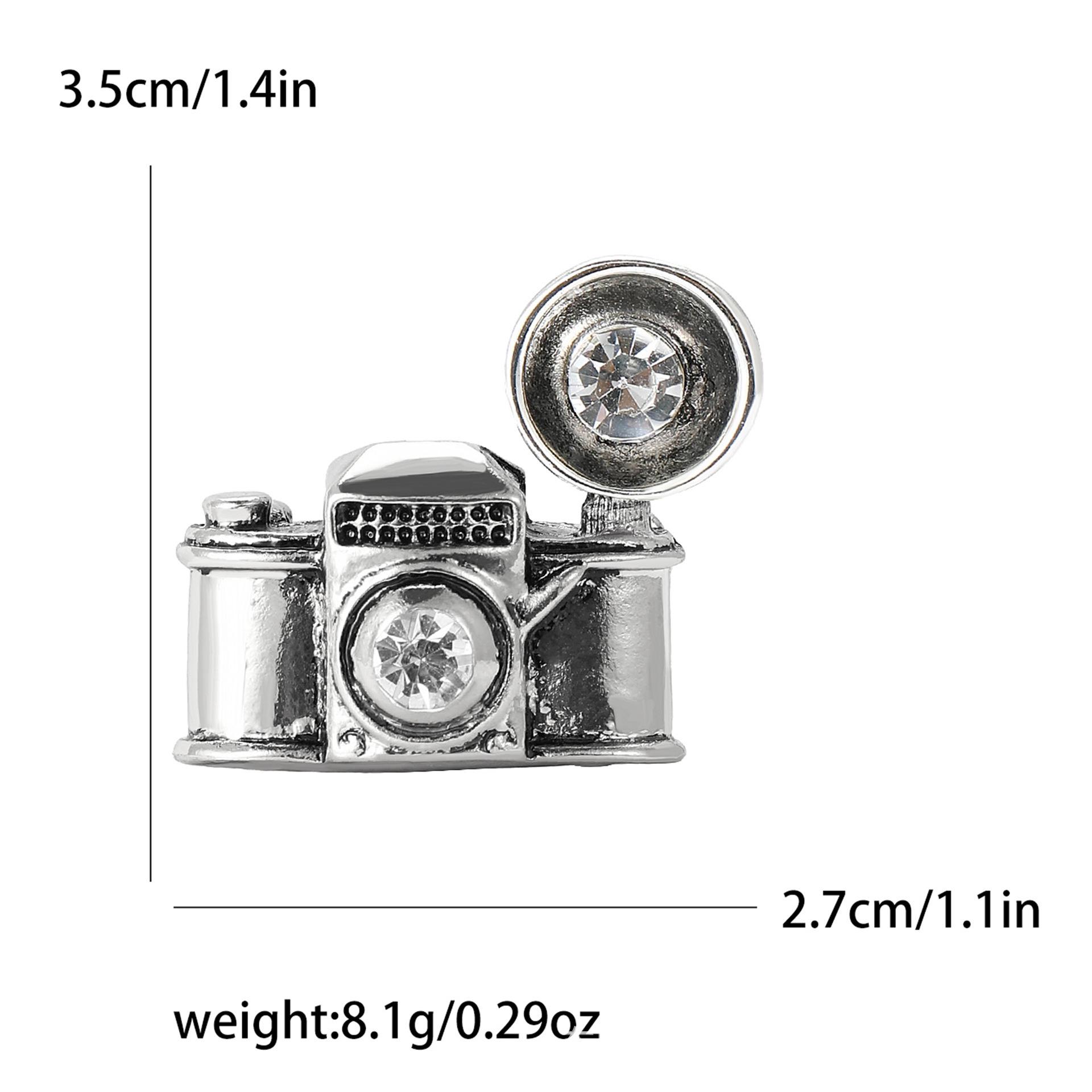 Винтажная эмалевая брошь в виде камеры с капающим маслом: Ретро Аксессуар-Бутоньерка