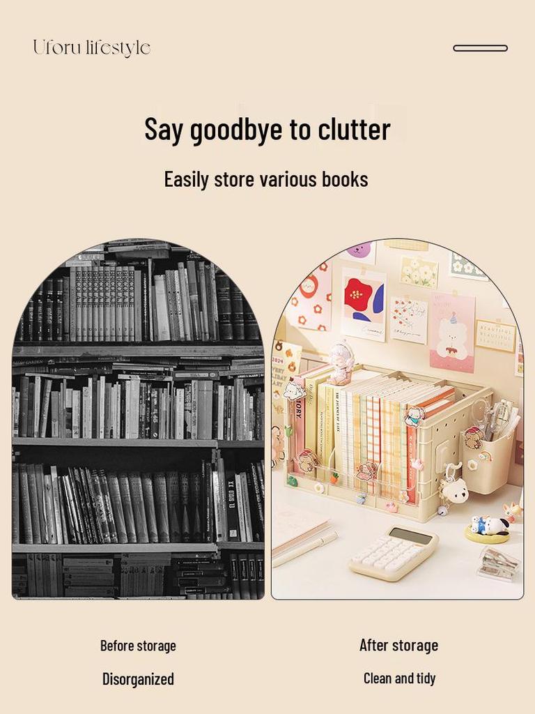 Desktop Pegboard Storage - Multi-Layer Bookshelf for Dormitory and Bedroom