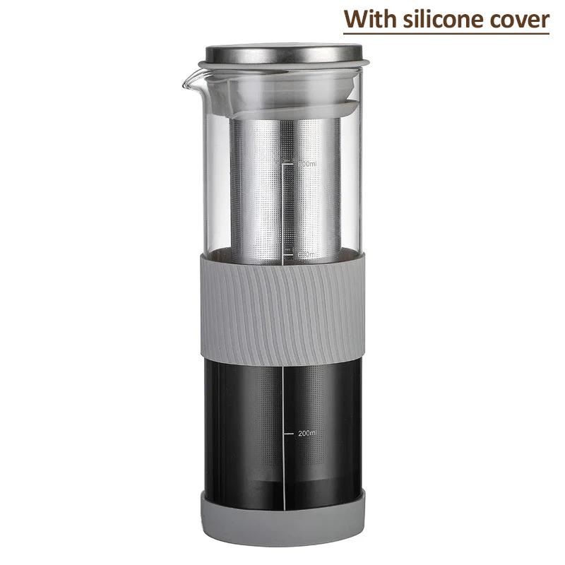 

Кофейник из боросиликатного стекла для холодного заваривания объемом 800 мл, герметичный, большой емкости, для холодного заваривания, портативный кофеварка/чайник