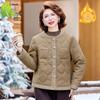 Stylish Velvet-Lined Cotton Jacket for Middle-Aged & Elderly Women - Winter Casual Wear