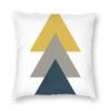 Abstract Gray Red Swirls Modern Pillow Cover Home Decorative Geometric Pattern Car Cushion Triangles Black White And Yellow