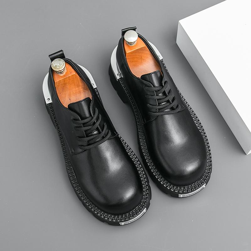 Men All Season Shoes Lace Up Leather Casual Comfortable Comfortable Wear For Daily Use Durable Material With Good Quality