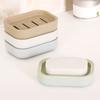 Soap Dish with Drainage Layer Shampoo Bar Holder with Lid Soap Tray Keeps Soap Dry And Clean for Bathroom Shower Bathtub Kitchen