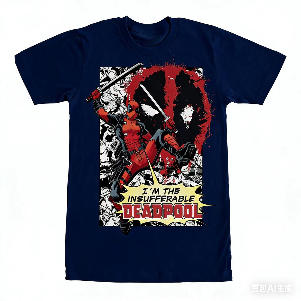 2026 new Marvel Deadpool Im The Insufferable Deadpool Comic Print T Shirt Men Women Cotton Short Sleeve Tees Streetwear Tops