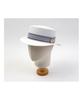 Yunibeosyeolkemiseuteuli Blue Mono Line White Flat Short Panama Hat Summer Fedora