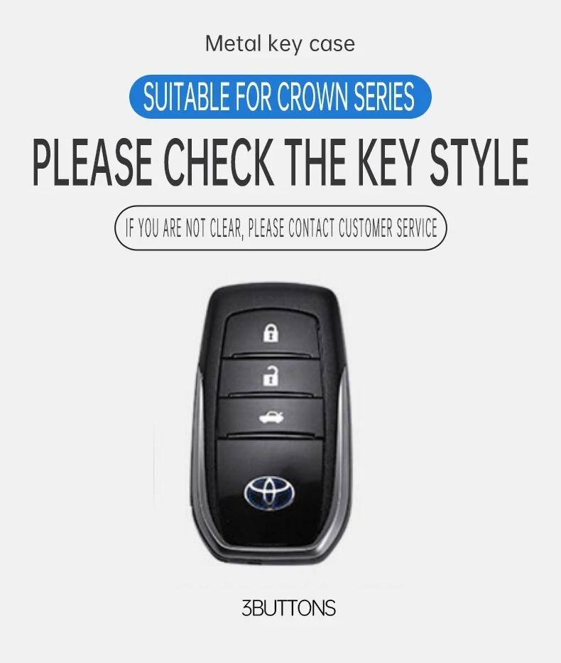 For Toyota 2026 Hot Hub Caps Car Key Case Cover Shell Keychain Accessories For Toyota CHR Hilux Fortuner Land Cruiser 200 Camry