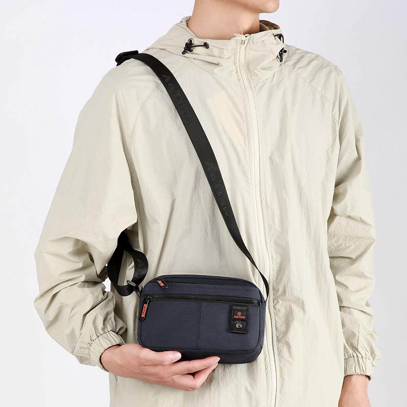 Bolso bandolera para hombre para exteriores, bolso de hombro Oxford, bolso para teléfono móvil