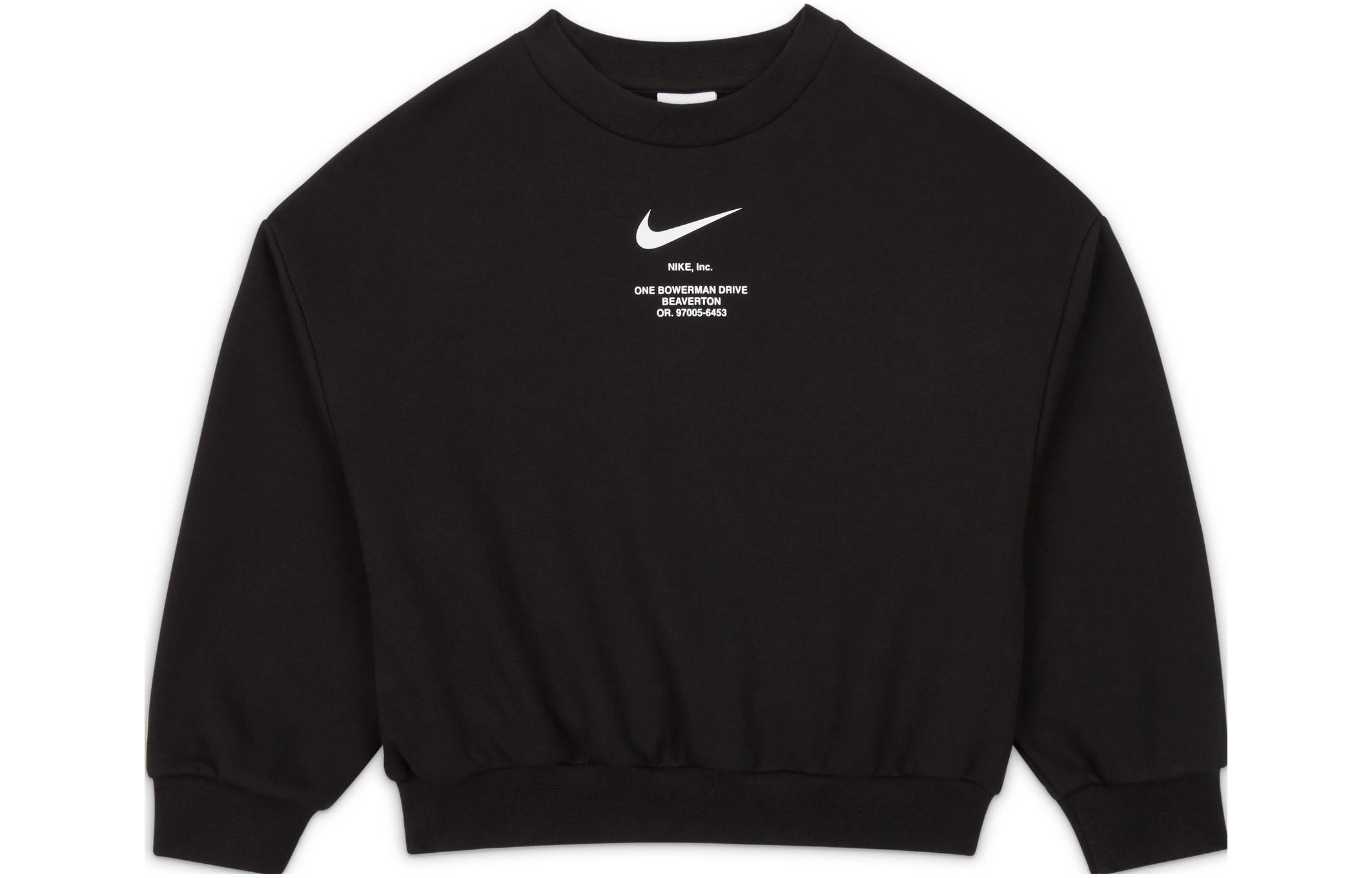 Nike Kids Sweatshirts Crew Neck Moderate Black|L
