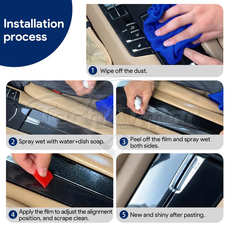 Car Interior TPU Protector Anti-scratch Film For Tesla Model 3/Y - Protective Transparent Anti-tear Stickers Accessories