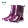 New non-slip waterproof flat-bottomed fashion rain boots for women, medium tube fashion for women, adult thick-soled rain shoes for women
