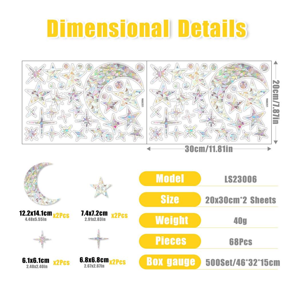 Colorful Rainbow Prism Butterfly Window Cling: Electrostatic Glass Decor & Sun Catcher