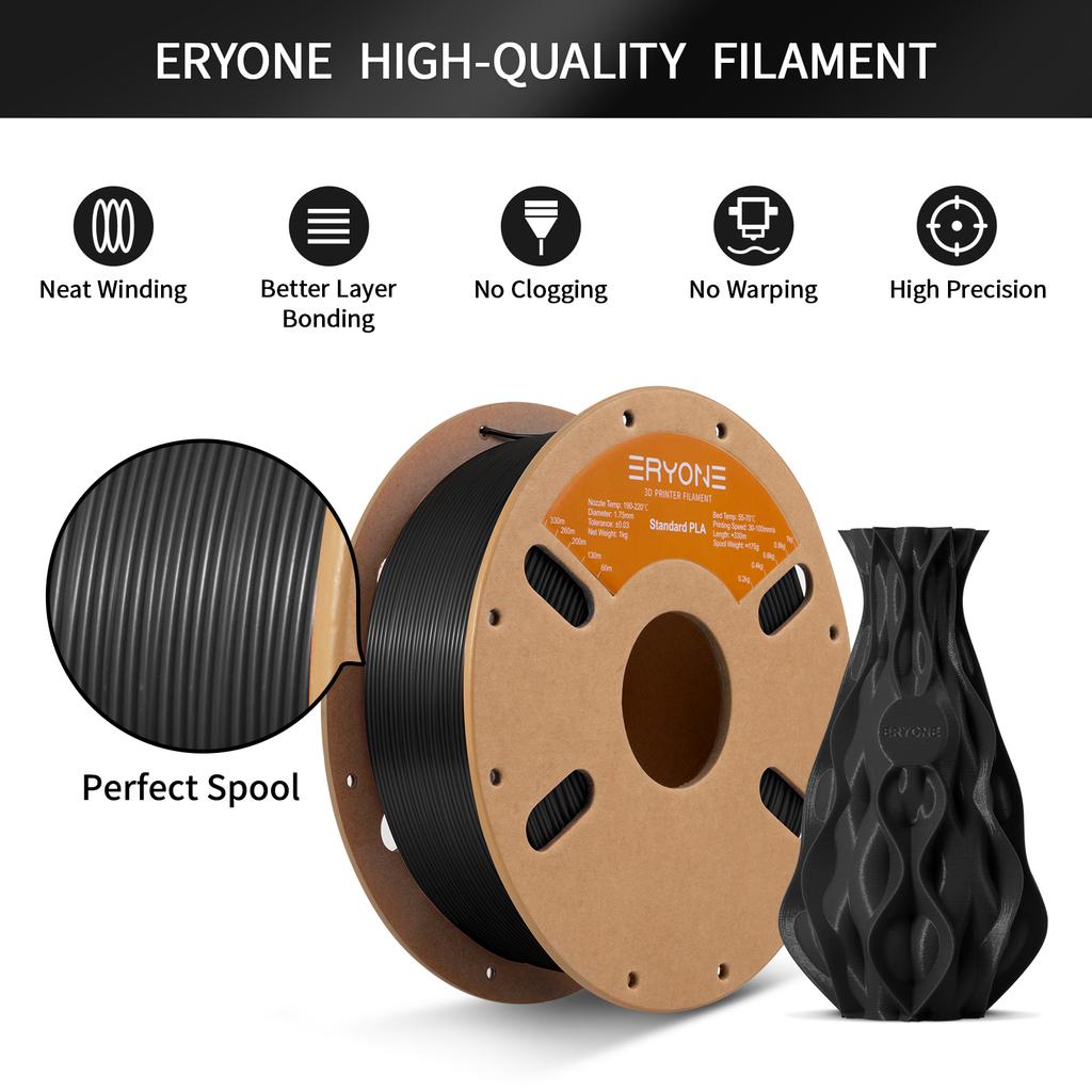 ERYONE Standard PLA 3D Filament 1.75MM Diameter Regular PLA Manufacturer
