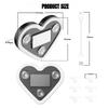 Automotive solar powered LED heart neon lights, car mounted wireless, interior triangular window atmosphere decorative lights