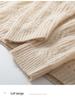 Women's Cashmere Round Neck Hollow-Out Sweater - 2023 Autumn/Winter Loose Fit, Niche Design, Short Style.