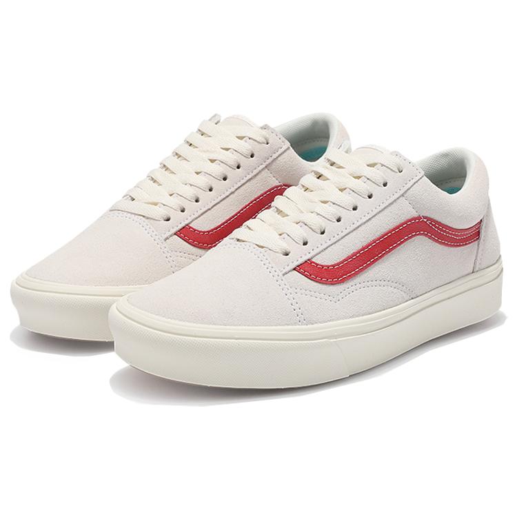Vans Old Skool ComfyCush Low Top Skateboard Shoes Unisex White Red VN0A3WMA2BI