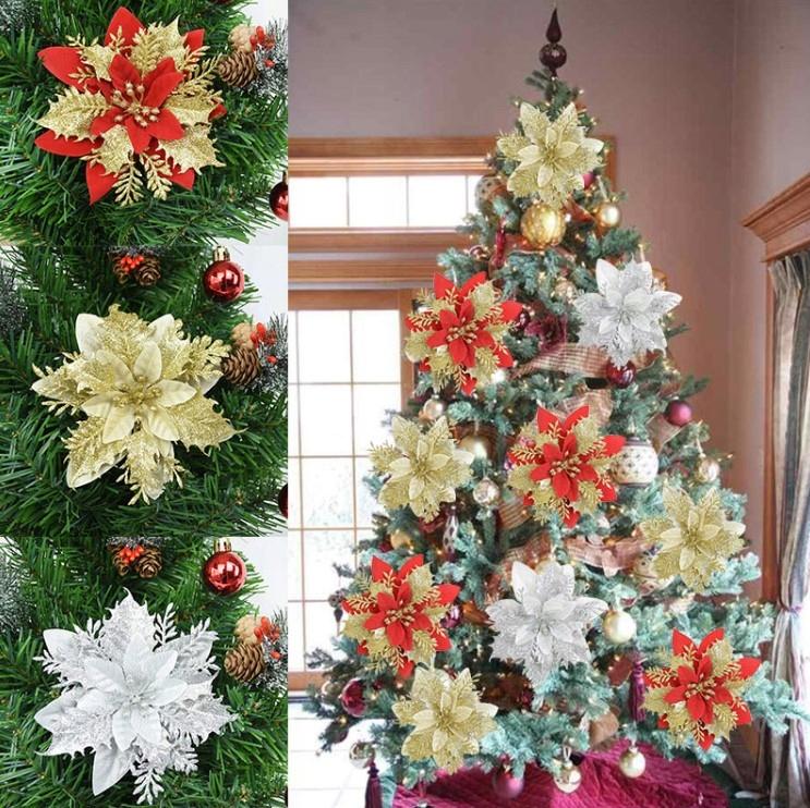 Christmas Star Flowers 6 Pcs [Se-Gb8]
