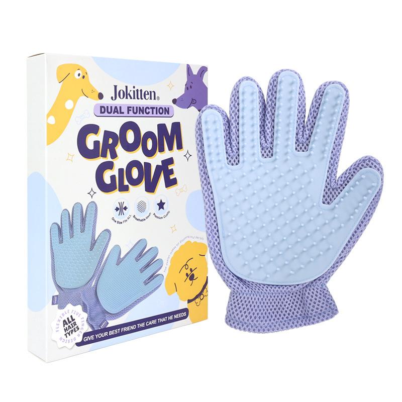 Pet Hair Removal Dual-purpose Double-sided Stroking Cats Gloves Cat Hair Brush Hair Removal Dog Hair Cleaner Cat Gloves Supplies