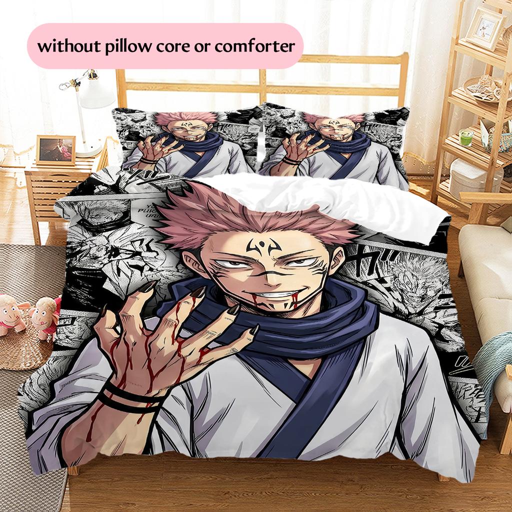 Jujutsu Kaisen Hero Squad Bedding Set Duvet Cover Pillowcase No Filler, Soft Home Bedroom Decor, Perfect Gift for Fans.chl