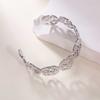 European and American Jewelry Bamboo Inlay Creative Temperament Bracelet Light Luxury Opening Stainless Steel Electroplated 18k Women's Gold Bracelet