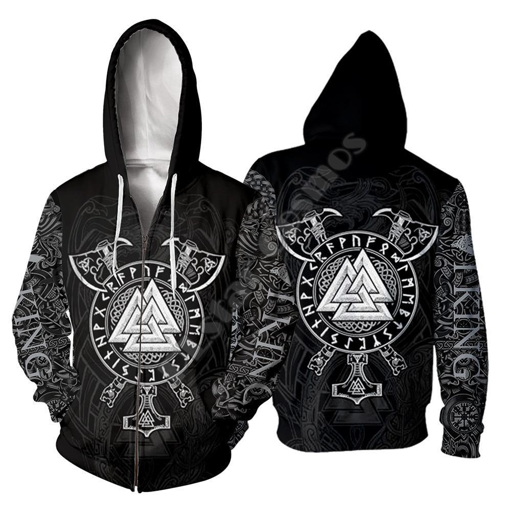 New Tattoo Printed Sweatshirt 3d Zipper Hooded Sweatshirt