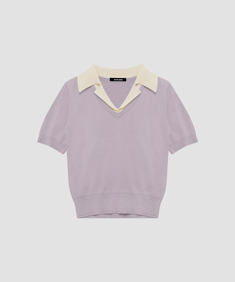 MARIE CLAIRE Layered Collar Knit (Mafbkn32Mvi)