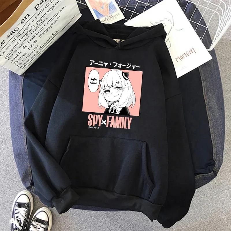 Herbst SPY X FAMILY Damen Hoodie Anya Forger Harajuku Kawaii Manga Spyxfamily Sweatshirt Lässig Street Anime Grafik Pullover