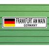 Vintage Frankfurt License Plate Metal Sign Retro German City Wall Art Home Office Decor